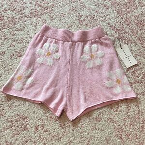 moon & madison Pink Floral High Waist Shorts